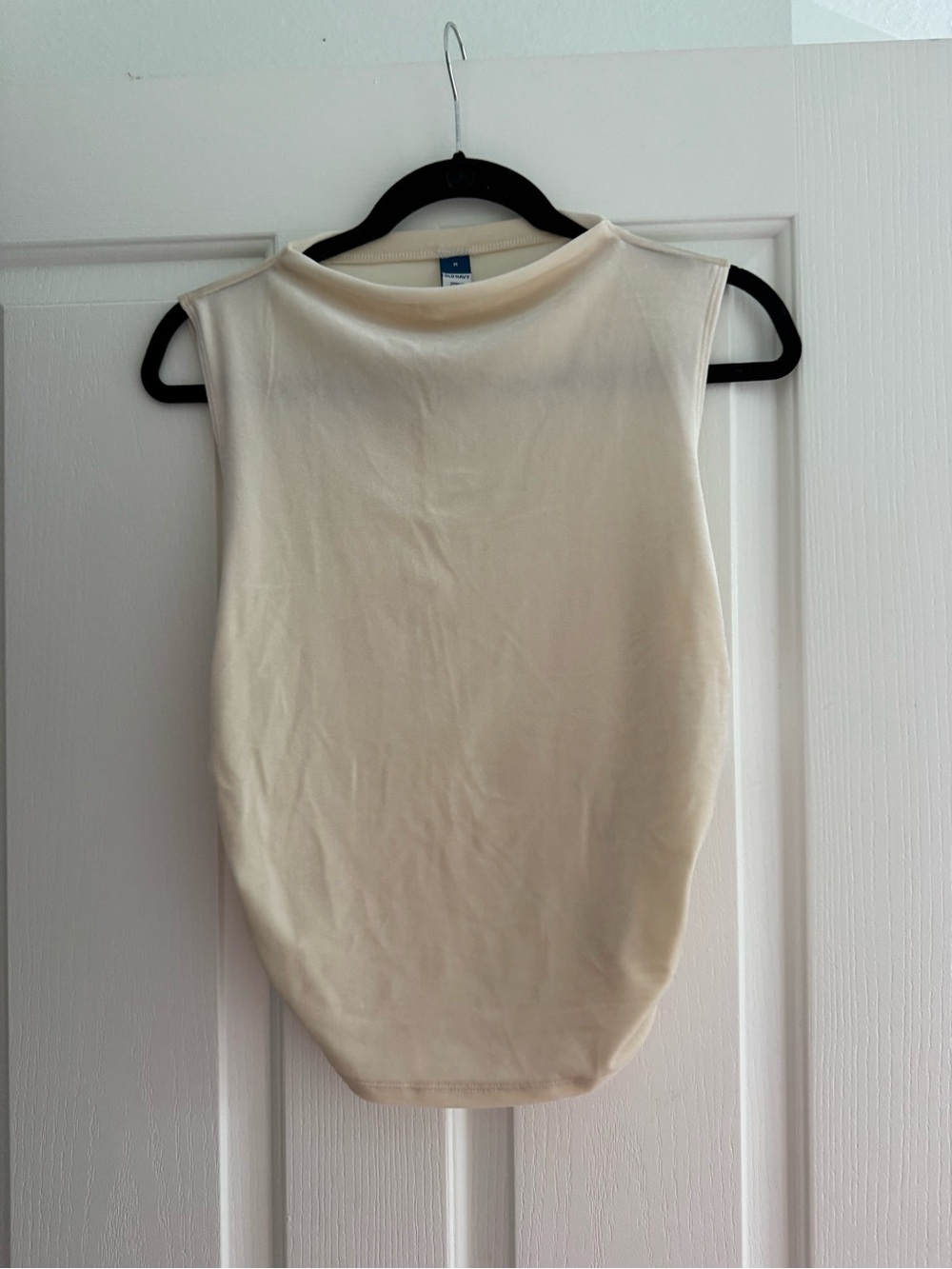 Cream Funnel Neck Top